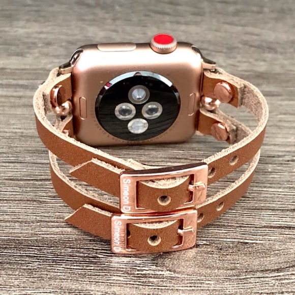 Leather Apple Watch Band Rose Gold  Bracelet